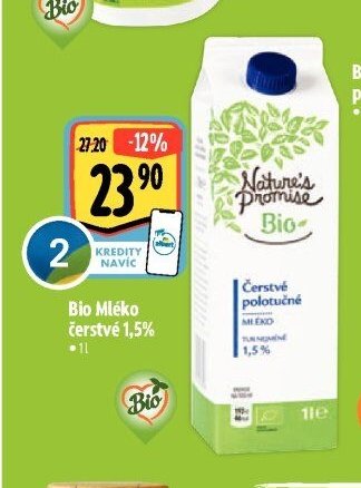 Bio Mléko čerstvé 1,5%