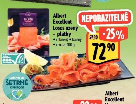 Albert Excellent Losos uzený - plátky