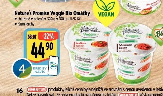 Nature's Promise Veggie Bio Omáčky