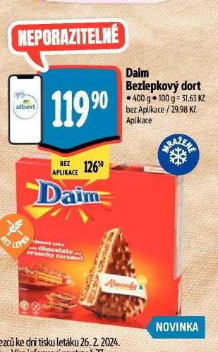 Daim Bezlepkový dort