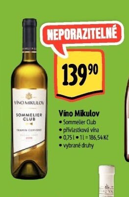 Víno Mikulov Sommelier Club