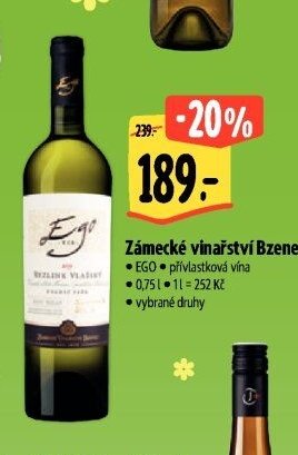 Zámecké vinařství Bzenec Ego