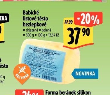 Babické listové těsto bezlepkové