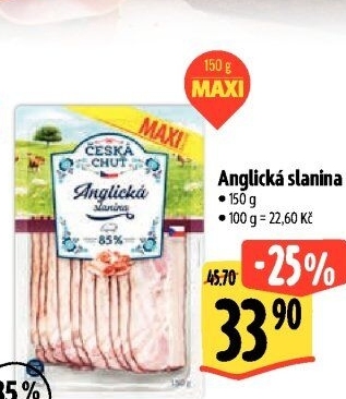 Anglická slanina Česká chuť