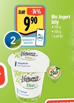 Bílý jogurt Bio Nature'
