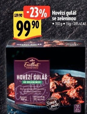Hovězí guláš se zeleninou Sous vide Albert Excellent