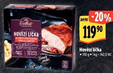 Hovězí líčka Sous vide Albert Excellent