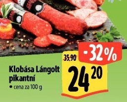 Klobása pikantní Langolt Csabahús