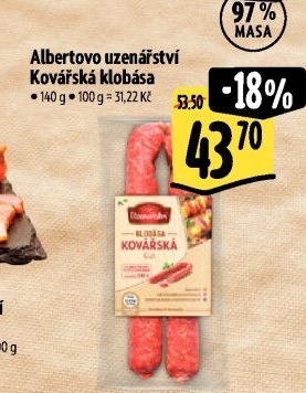 Kovářská klobása Albertovo uzenářství