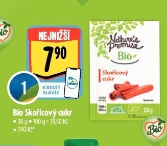 Skořicový cukr bio Nature'
