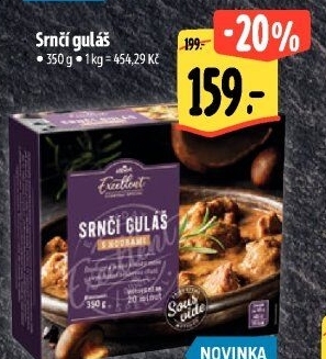 Srnčí guláš Sous vide Albert Excellent