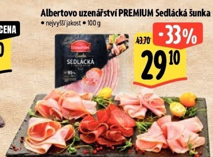 Šunka sedlácká nejvyšší jakosti Albertovo uzenářství