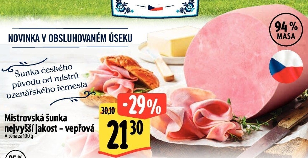 Šunka vepřová Mistrovská nejvyšší jakosti Česká chuť