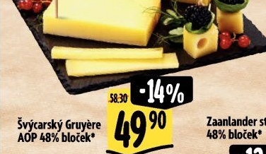 Sýr Gruyére švýcarský AOP 48%