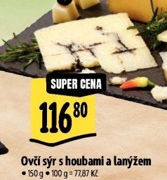 Sýr ovčí s houbami a lanýžem