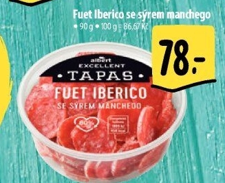 Tapas Fuet Iberico se sýrem Manchego Albert Excellent
