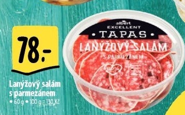 Tapas Lanýžový salám s parmezánem Albert Excellent