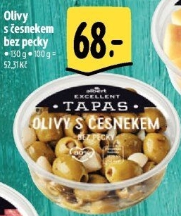 Tapas Olivy s česnekem Albert Excellent