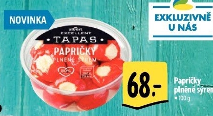 Tapas plněné papričky sýrem Albert Excellent