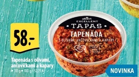 Tapenáda s olivami ančovičkami a kapary Albert Excellent