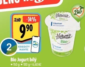 Bílý jogurt Bio Nature'