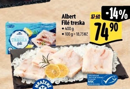 Filé z tresky mražené Albert