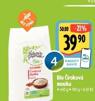 Mouka čiroková bez lepku bio Nature'