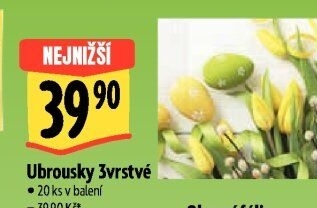 Papírové ubrousky 3vrstvé velikonoční