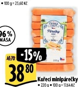 Párečky kuřecí mini Česká chuť