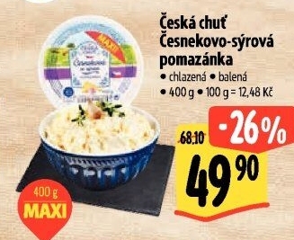 Pomazánka česnekovo-sýrová Česká chuť