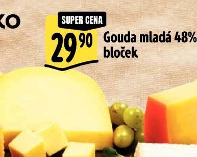 Sýr Gouda mladá 48%