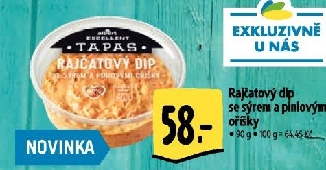 Tapas dip rajčatový se sýrem a piniovými oříšky Albert Excellent