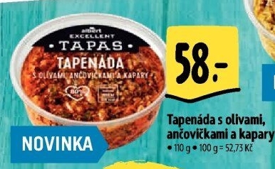 Tapenáda s olivami ančovičkami a kapary Albert Excellent