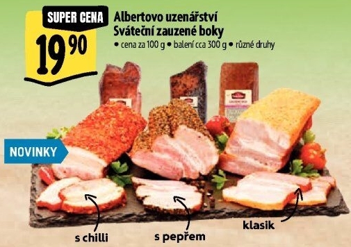 Uzený bok bez kosti Albertovo uzenářství