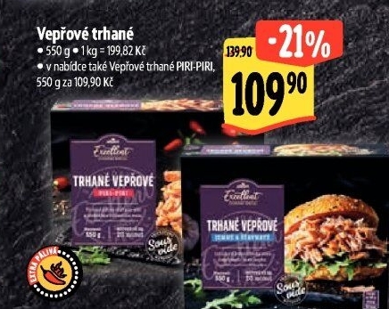 Vepřové trhané maso Sous vide Albert Excellent