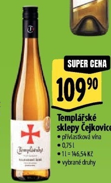 Vína Templářské sklepy Čejkovice - přívlastková