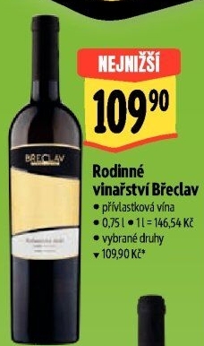 Vína Vinařství Břeclav - přívlastková