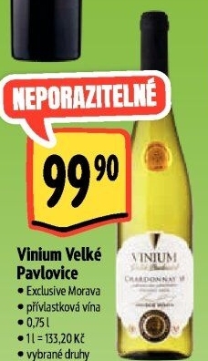 Vína Vinium Exclusive Velké Pavlovice - přívlastková