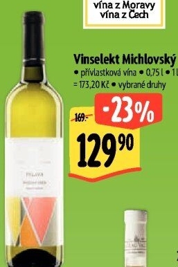 Vína Vinselekt Michlovský - přívlastková