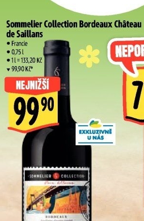 Víno Bordeaux Chateau de Saillans Sommelier Collection