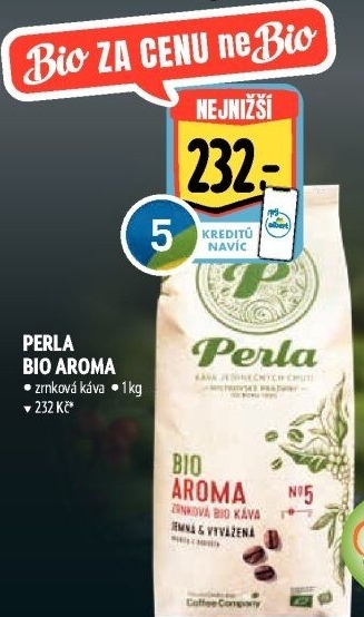 Zrnková káva bio Aroma AH Perla