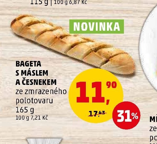BAGETA S MÁSLEM A ČESNEKEM
