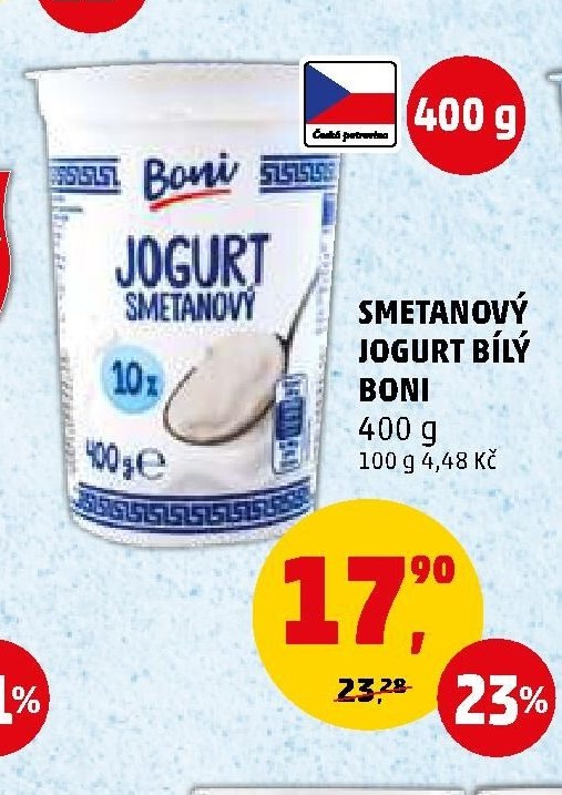 Smetanový jogurt bílý Boni