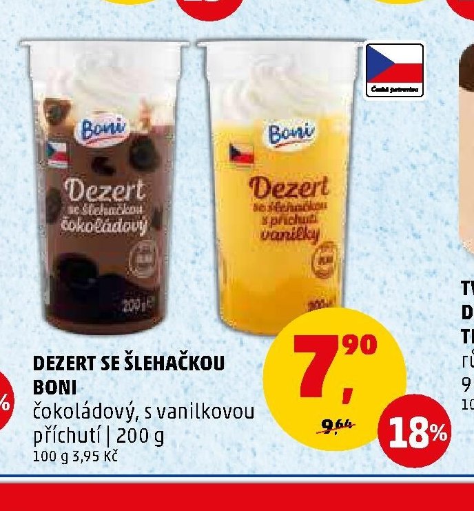 Dezert se šlehačkou Boni