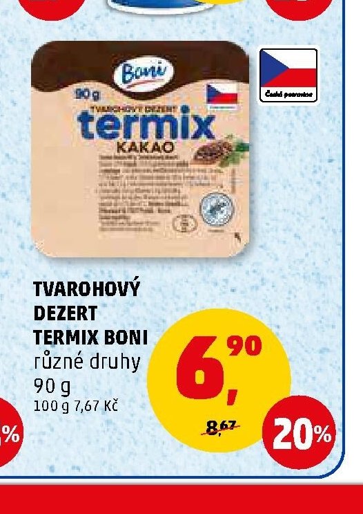 Tvarohový dezert Termix Boni
