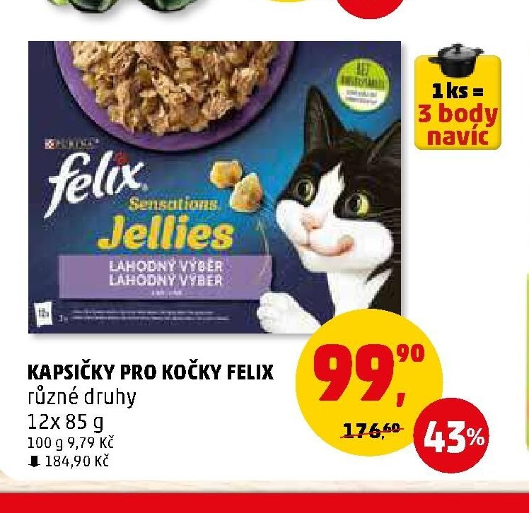 KAPSIČKY PRO KOČKY FELIX různé druhy 12x 85 g