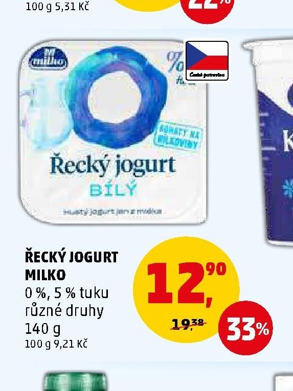 ŘECKÝ JOGURT MILKO