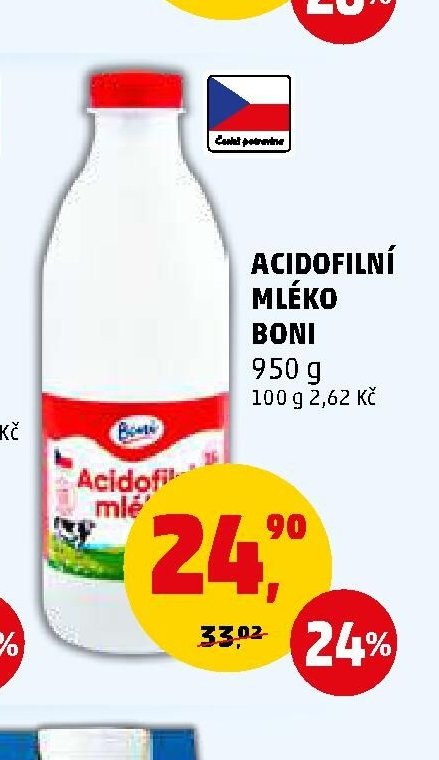 ACIDOFILNÍ MLÉKO BONI