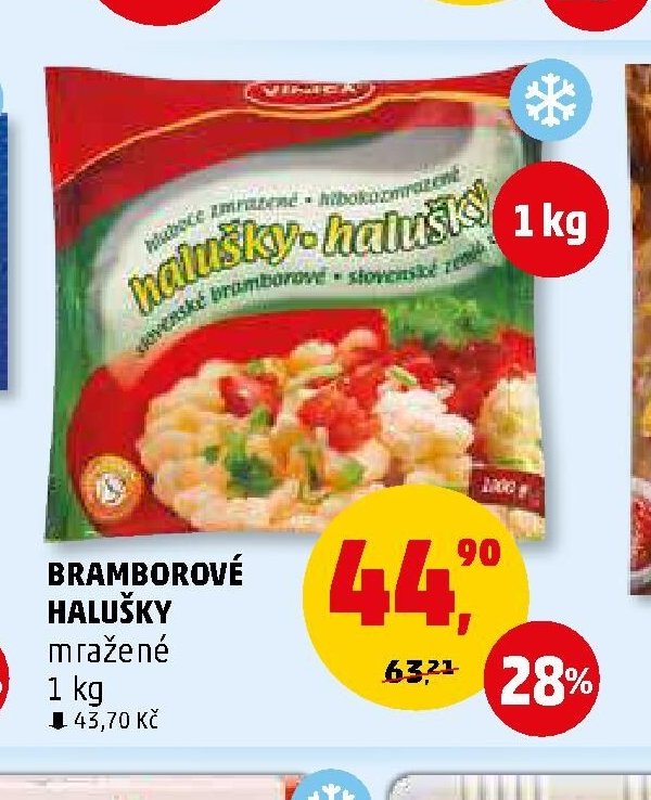 BRAMBOROVÉ HALUŠKY mražené 1 kg