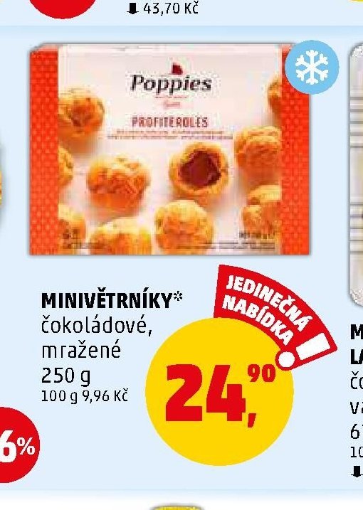 MINIVĚTRNÍKY* čokoládové, mražené 250 g